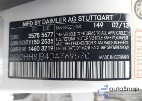 2013 Mercedes-Benz E 350 4Matic z USA, uszkodzony, nr VIN WDDHH8JB4DA769570